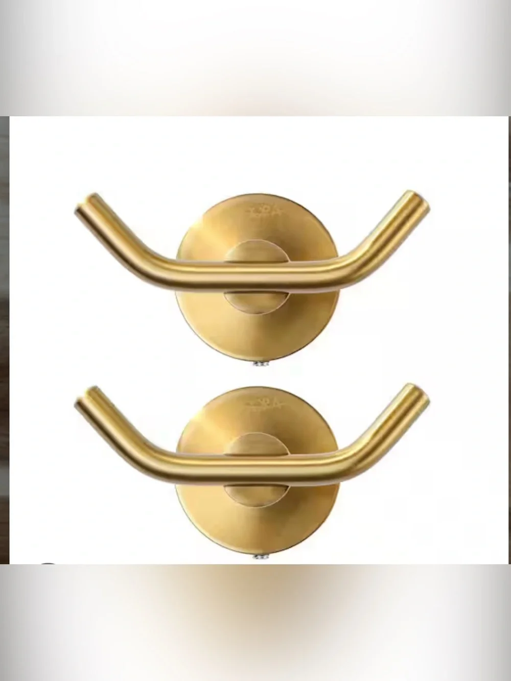 New Set of 2 Arcora Brushed Gold Wall Towel Hook